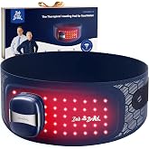BOB AND BRAD ThermoRed Air Cordless Red Light Heating Pad for Belly &amp; Back | FSA-HSA Eligible, Wearable Heated Belt Wrap for Period Cramps, Red + NIR Light, 4 Heat Levels, 20-Min Timer, Magnetic Battery