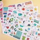 4 Sheets Baby Scrapbook Stickers – 215 Pcs Newborn Journal Stickers for Memory Book, Baby Shower, Milestone, Planner – Waterproof Baby's First Year Scrapbook Decals Supplies