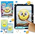 DoodleJamz JellyPics - Sensory Drawing Pads Filled with Non-Toxic Squishy Beads and Gel – Includes Stylus, Removable 2-Sided Emoji Backer Card (Green, Red, Black Beads)