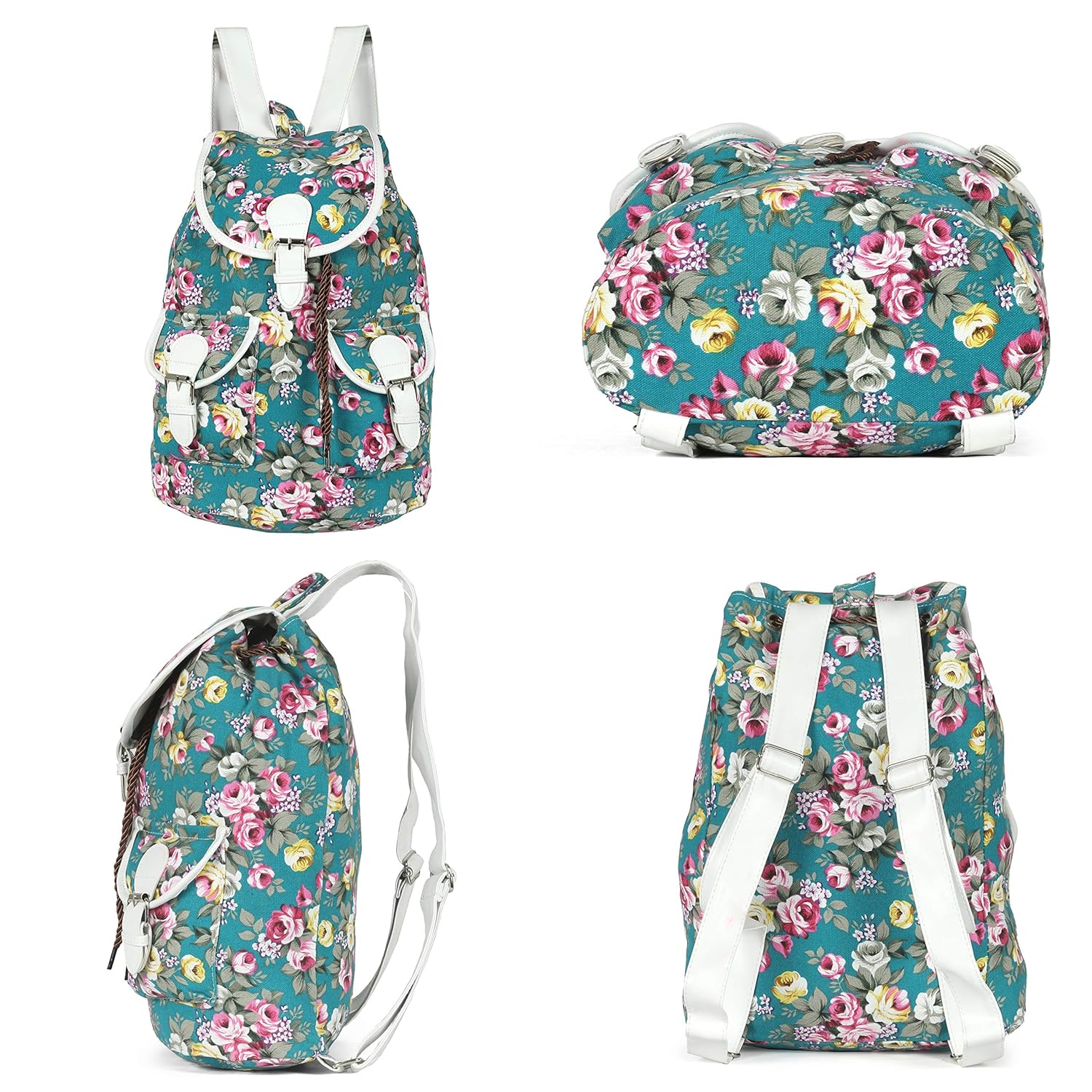 krish women's multicolor backpack handbag