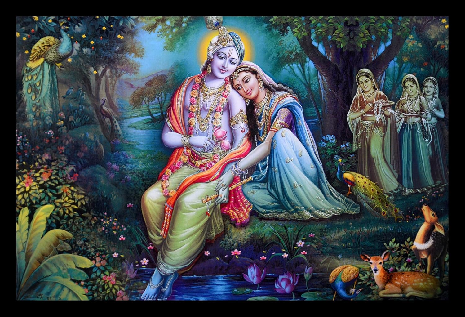 Krishna radha painting, Krishna art, Krishna painting