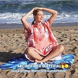 Winthome Changing Robe for Adults Unisex Lightweight Microfiber Blue XL view 4