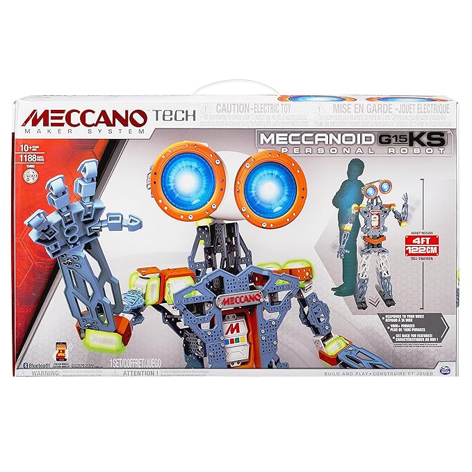 meccanoid g15 ks stem toy personal robot building set with 10 servo motors total