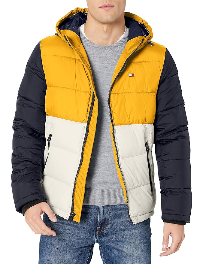 tommy hilfiger yellow puffer