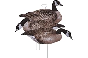Higdon Outdoors Flats | Canada Goose Silhouette Decoys for Waterfowl Hunting | Weather Resistant Goose Decoys with Easy Carry Stakes | Standard, Motion, or Fully Flocked Motion | 12 Pack