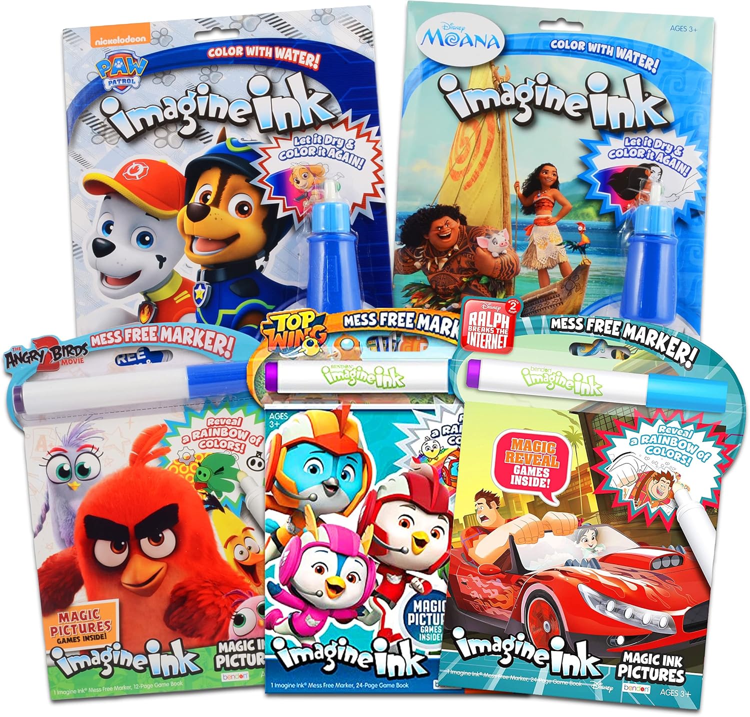 Amazon.com: Imagine Ink Coloring Book Assorted Set for Kids - Water