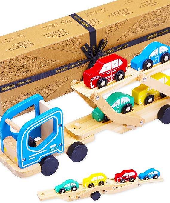 Jaques of London Vehicle Carrier Truck Toy Cars Quality Wooden Toys