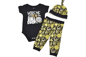 UNIQUE BABY Baby Boys Girls 3pc Outfit Set Long Sleeve Bodysuit with Pants and Cap