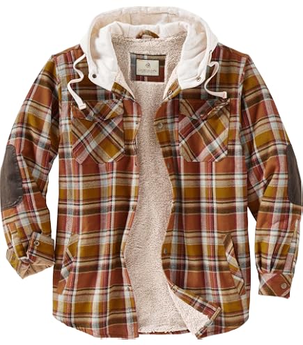 Chaqueta Tipo Leñador Con Forro Polar Sherpa Para Hombre: Abrigo Cálido, Capucha, Tallas Grandes, Ideal Para Invierno Y Entretiempo