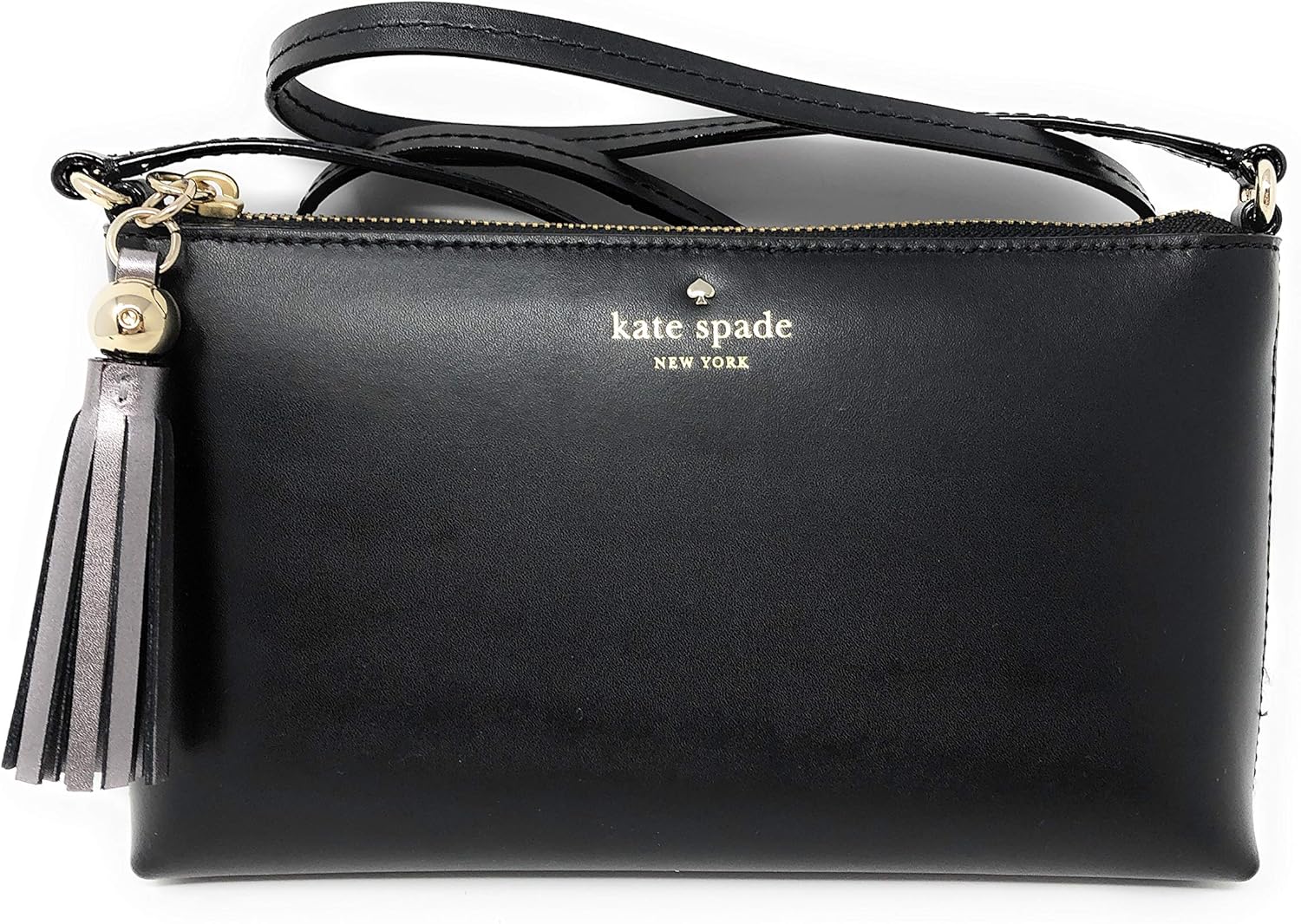 Kate Spade New York Ivy Street Amy Leather Crossbody Bag Purse in Black