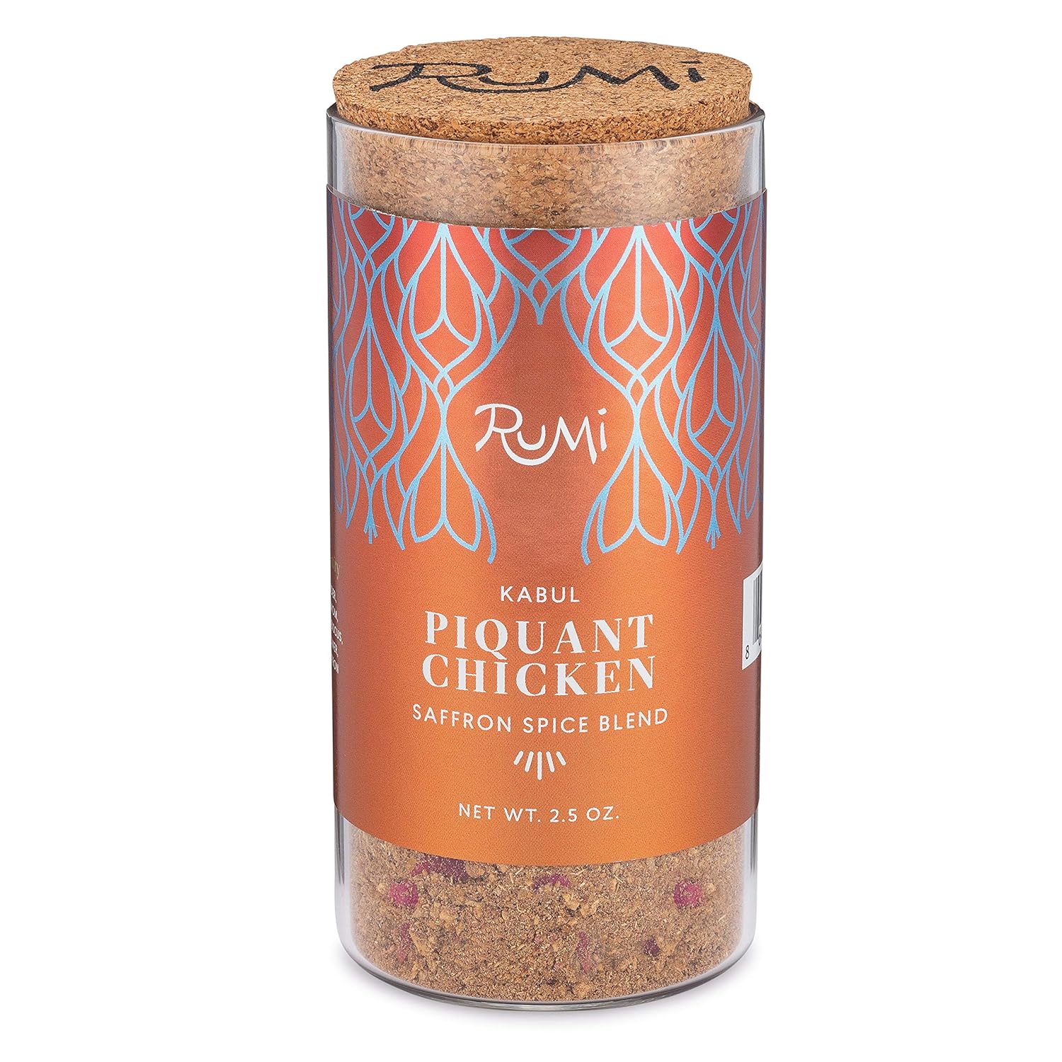 Rumi Spice Afghan Saffron Blend, Handpicked, Highest Rated World-wide, Fruity, Zesty, Citrusy Seasoning for Entrees & Desserts, Taste of Luxury, Glass BPA Free Jar (Kabul Piquant Chicken, 2.5 oz)