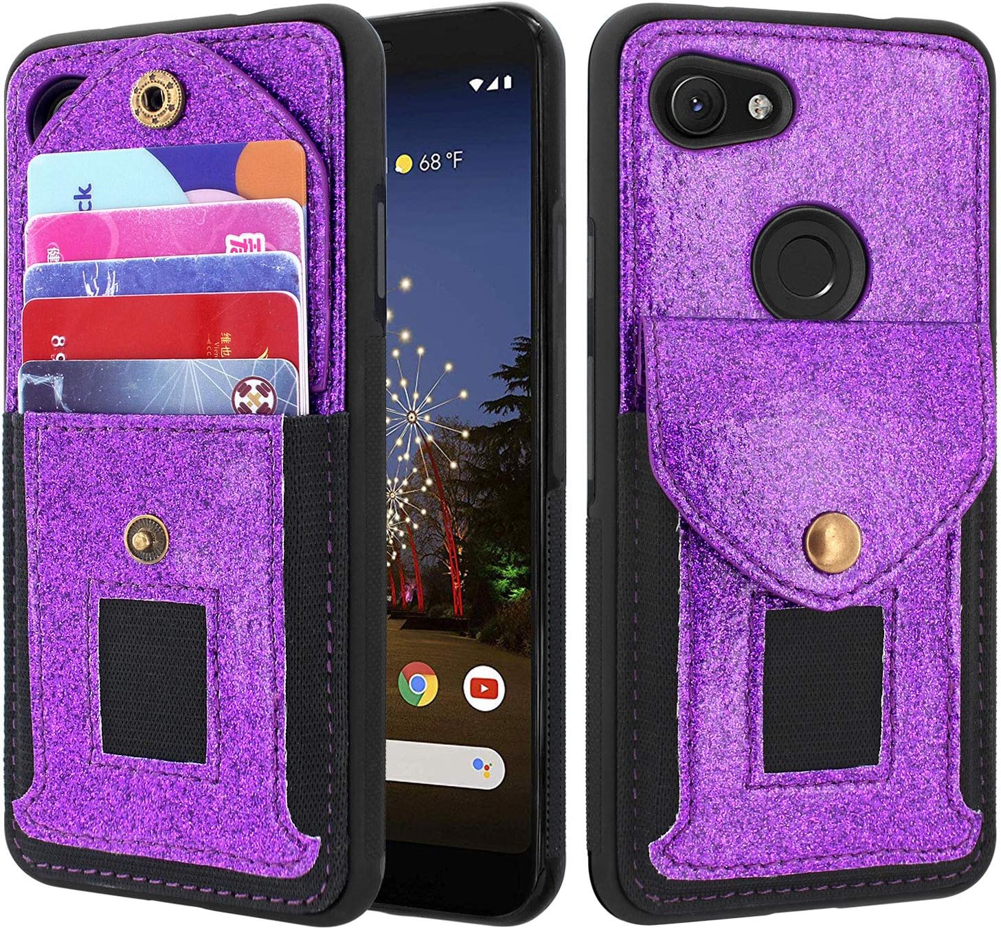 Lacass Shockproof Slim Leather Wallet Case Protective Cover