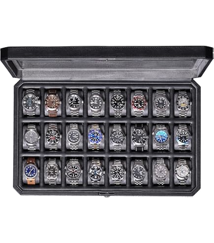 ROTHWELL Watch Box with 18 Compartments, Luxury Watch Box for Men