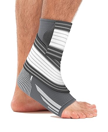 bonmedico Piedo Fußgelenk-Bandage Für Damen Und Herren, Anpassbare Fussgelenk-Bandage Für Fitness Und Sport, Atmungsaktive Kn