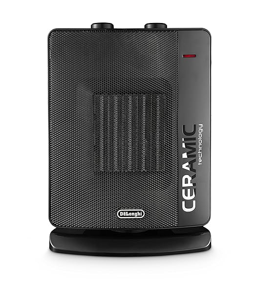 title=De'Longhi DCH7032 Termoventilatore Ceramico Verticale con 3 Livelli di Potenza,