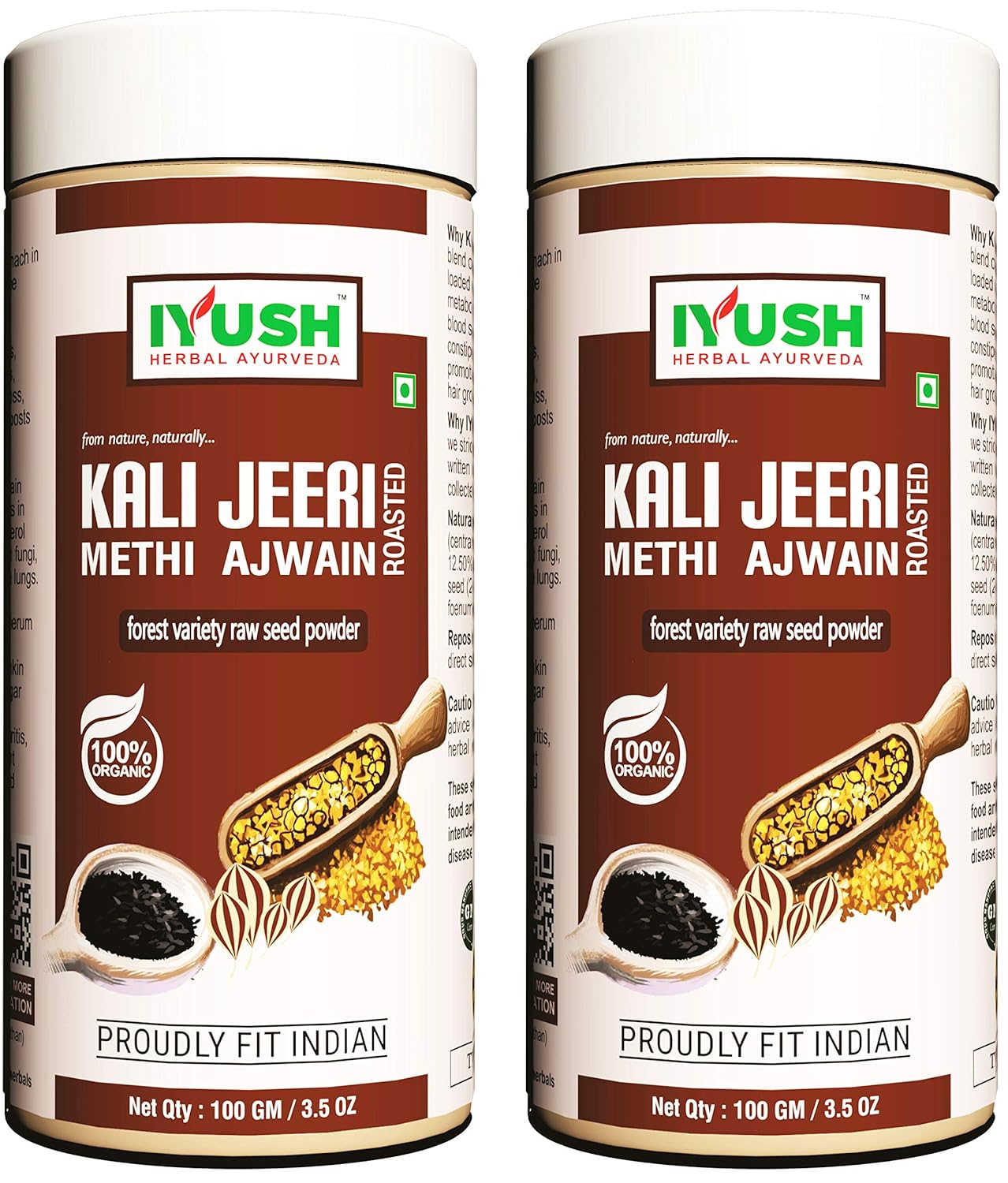 Buy IYUSH Herbal Ayurveda kali jeeri methi ajwain mixture (pack of 2