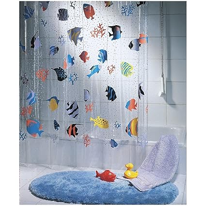 Spread Spirella Peva Waterproof Polyethylene Shower Curtain Multicolour (180x200 cm)