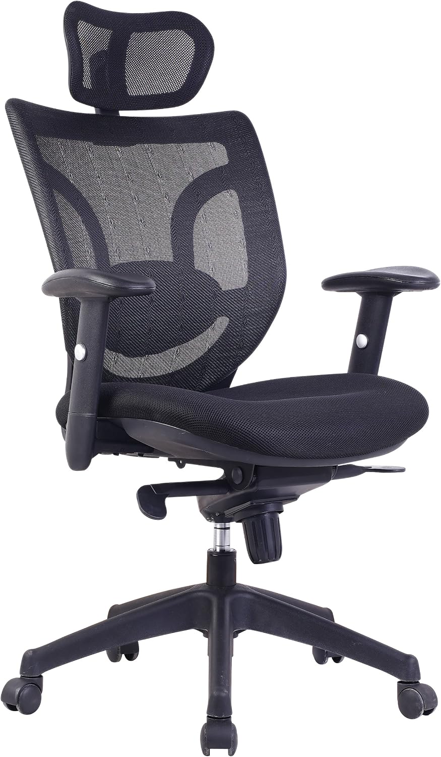 Eliza Tinsley Mesh High Back Executive Armchair with Integral Headrest BCM/K103/BK, Black
