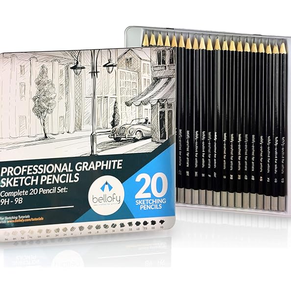 Amazoncom 24 Drawing Pencils Set Art Sketching Pencils