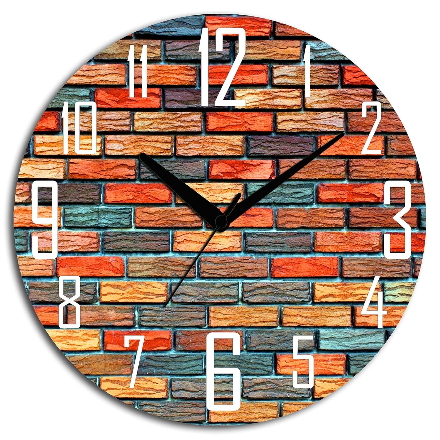 Buy Studio Shubham Multicolor bricked Texture Colorful Wooden Wall