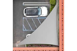 Royal Shade 20' x 20' x 28.3' Grey Right Triangle Sun Shade Sail Canopy Outdoor Patio Fabric Screen RSTAPRT20 - UPF50+ 95% UV Blockage, Heavy Duty, Water & Air Permeable (We Make Custom Size)