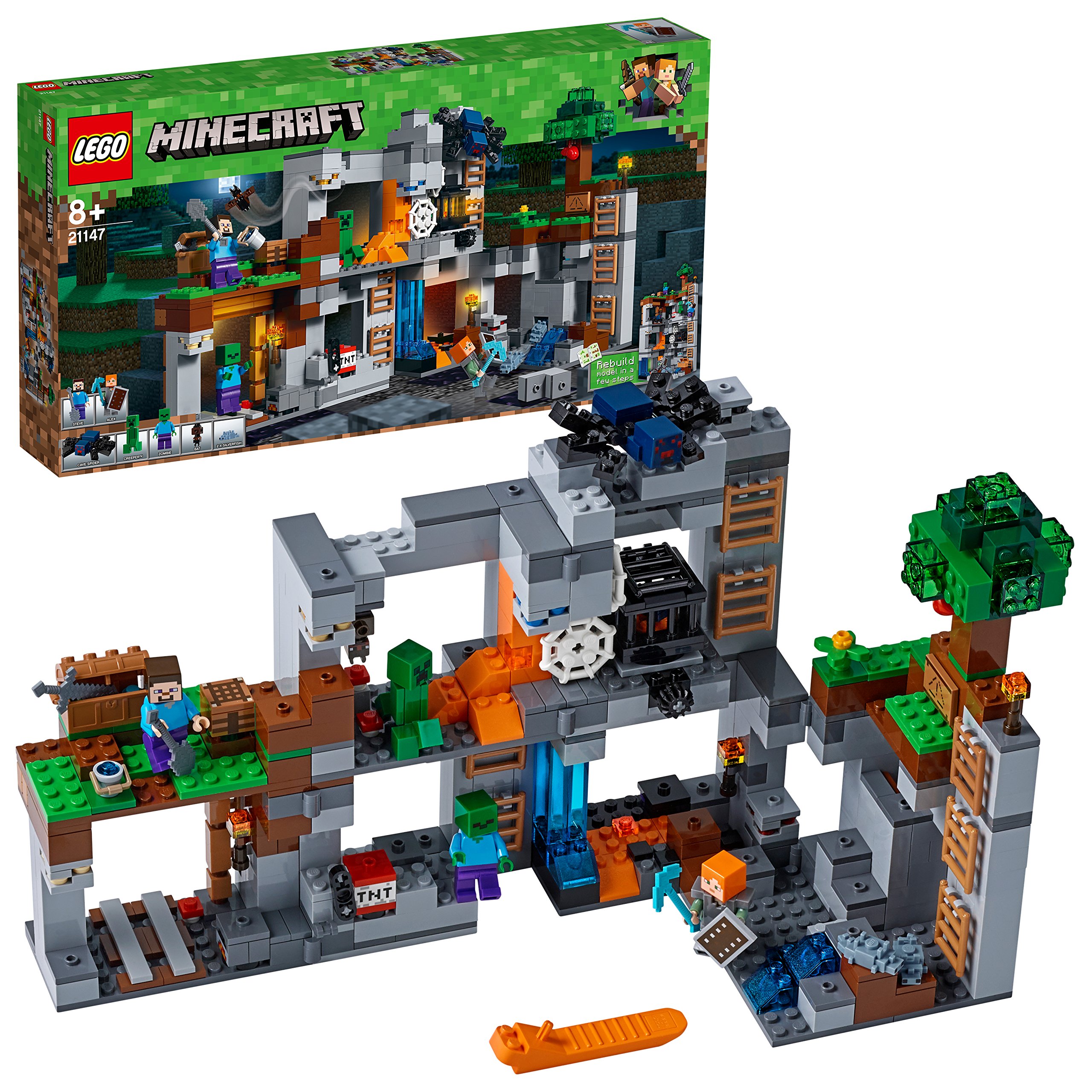 lego minecraft 21137 the mountain cave