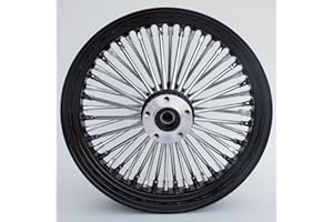 ULTIMA REPLENISHER Black and Chrome Ultima King Spoke 16" x 3.5" Front Wheel for 2000-2006 Harley and Custom