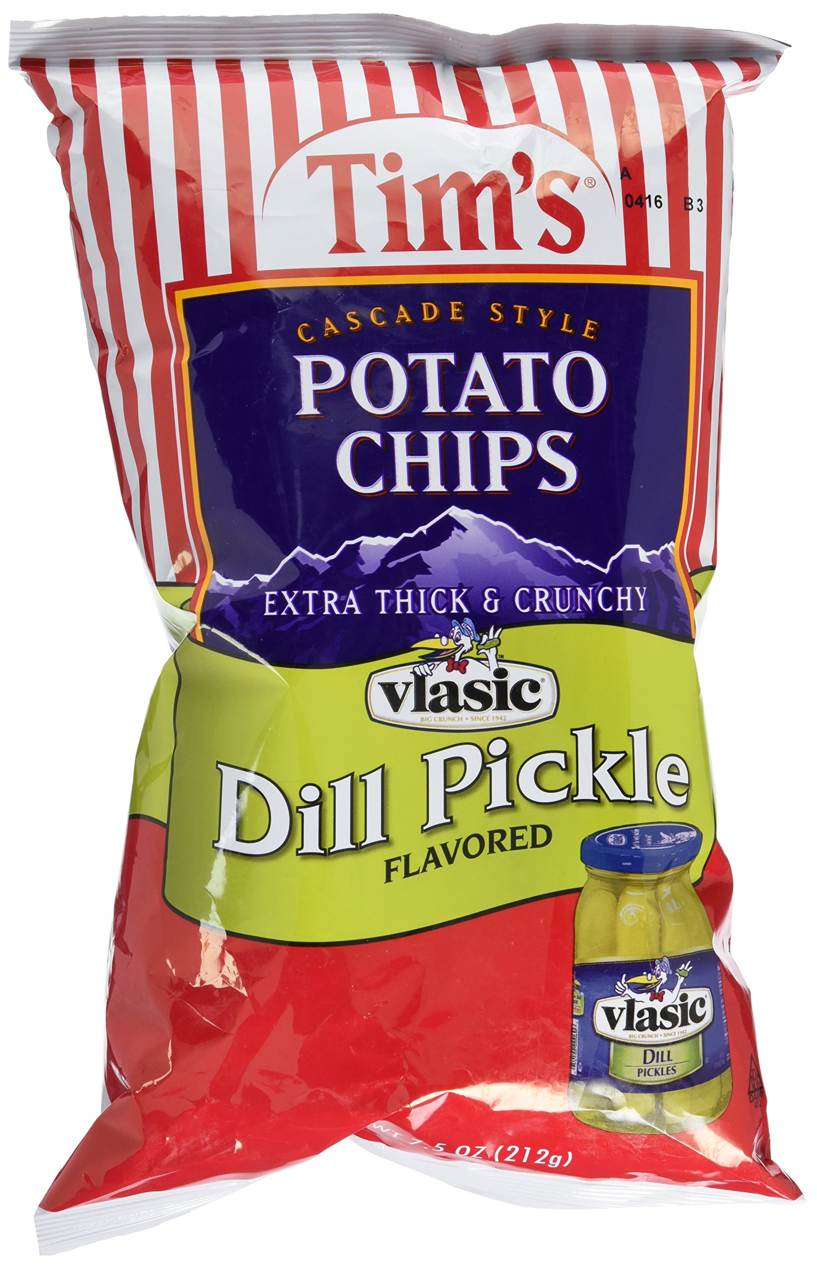 Tim's Cascade Style Potato Chips, Jalapeno, 7.5 Ounce