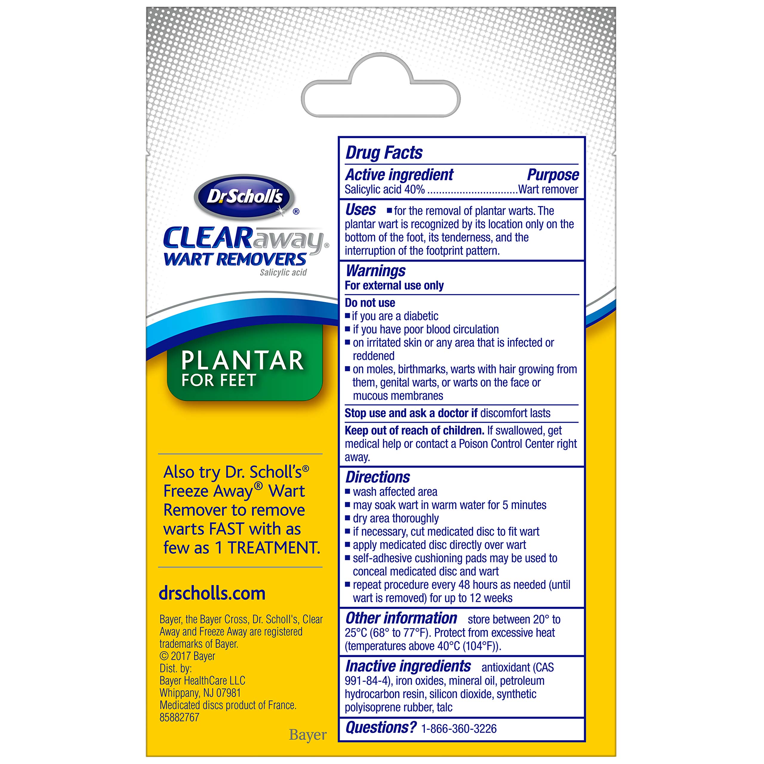 Dr. Scholl’s Clear Away Plantar Wart Remover for Feet, 24 Medicated