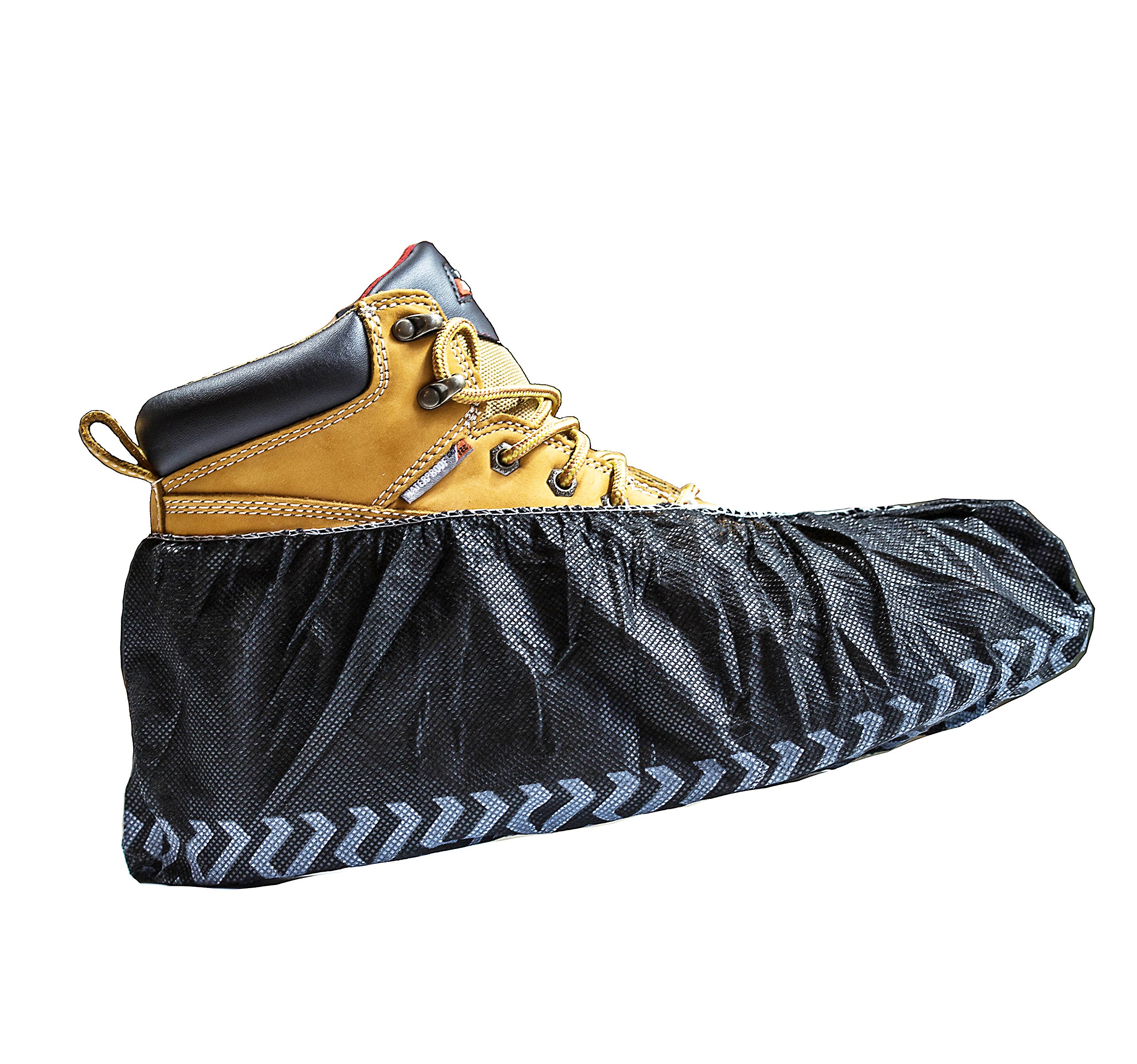 Brand Black Industrial Disposable Shoe Covers Extra Large 100 Pack