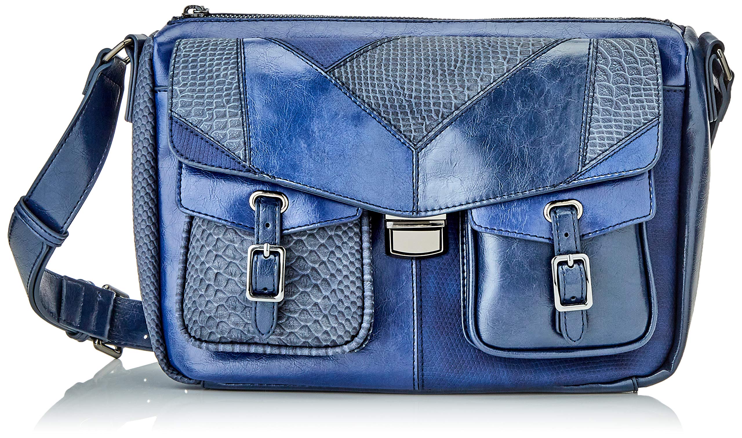 Desigual Women's PU Across Body Bag, Blue, U