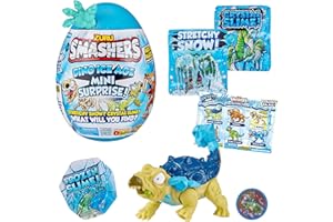 ZURU Smashers Dino Ice Age Ankylosaurus: Mini Surprise Egg with Slime, Dinosaur Toy, Collectibles, and Smashable Egg for Kids