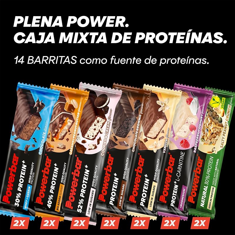 - Caixa Multisabores de Proteína - 14 Barras Powerbar - Caixa Mista