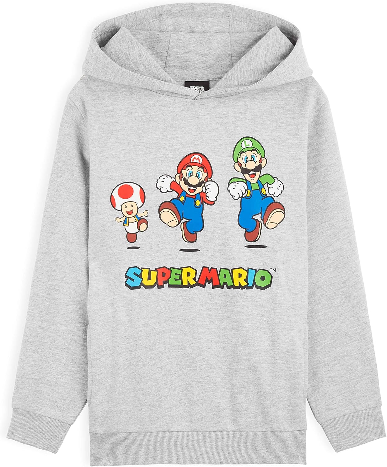 Super Mario Hoodie Voor Jongens met Mario en Luigi, Grijze Hoodie voor