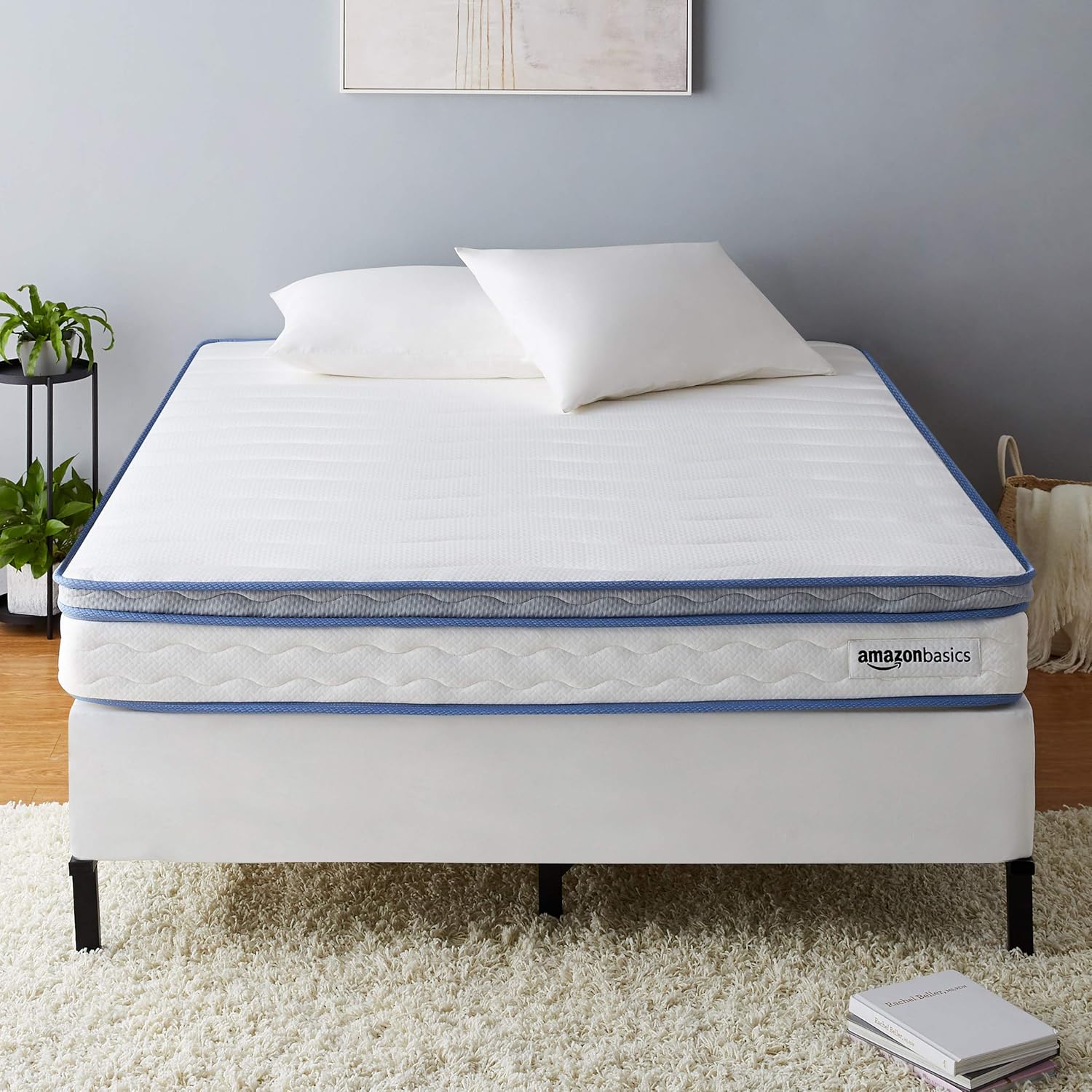 AmazonBasics Hybrid Mattress - Memory Foam With Strong Innerspring Support - Medium Feel - CertiPUR-US - 8-Inch, Queen