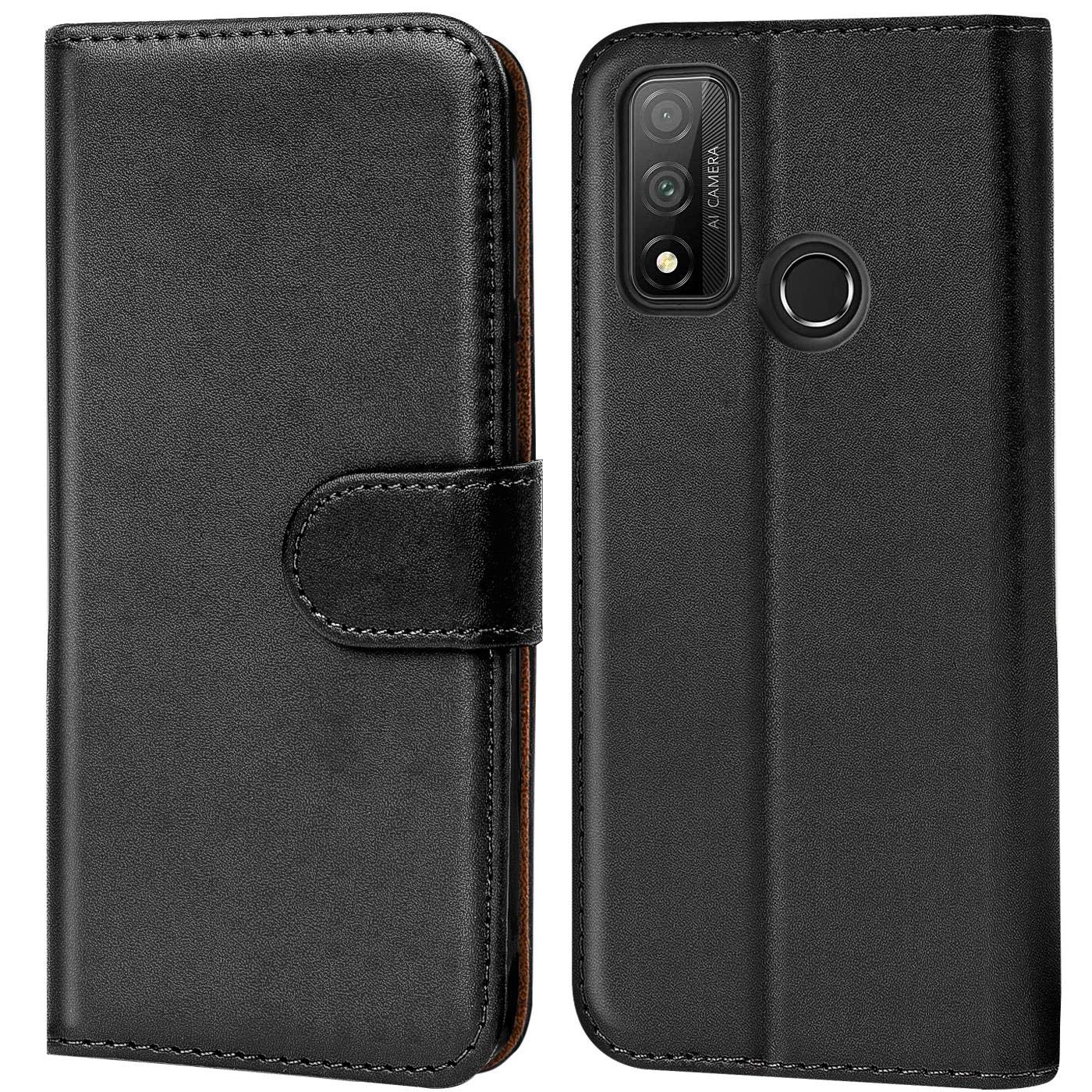 Verco Wallet Case for Huawei P Smart 2020 Book Cover with Magnetic Closure compatible with P Smart (2020) Flip Case with Card Slots Faux Leather - Black