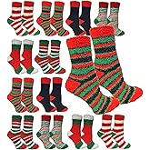 Yacht & Smith Women Fuzzy Socks Crew Socks, Warm Butter Soft (9-11)