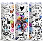 ATHAND Bible Verse Faith Affirmations,Inspirational Christian Tumblers for Women,20 OZ Insulated Stainless Steel Skinny Iced Coffee Tumblers with Lid,Gifts for Friend,Women,Girls,Mom,1 Pcs
