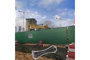 ShadeMart 4' x 8' Green Fence Privacy Screen Windscreen Shade Fabric Cloth HDPE, 90% Visibility Blockage, with Grommets, Heavy Duty Commercial Grade, Cable Zip Ties Included (We Customize Size)