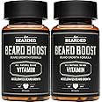 Live Bearded Beard Boost - Hair Growth Multivitamins with Biotin 10,000mcg, Vitamins C, E and Zinc - Thick, Strong, Full Grow Support - Made in The USA | 60-Day Supply