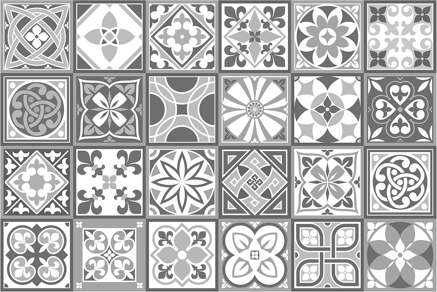 WALPLUS 48 Pcs 15cm (6") Purbeck Stone Peel & Stick Tile Stickers
