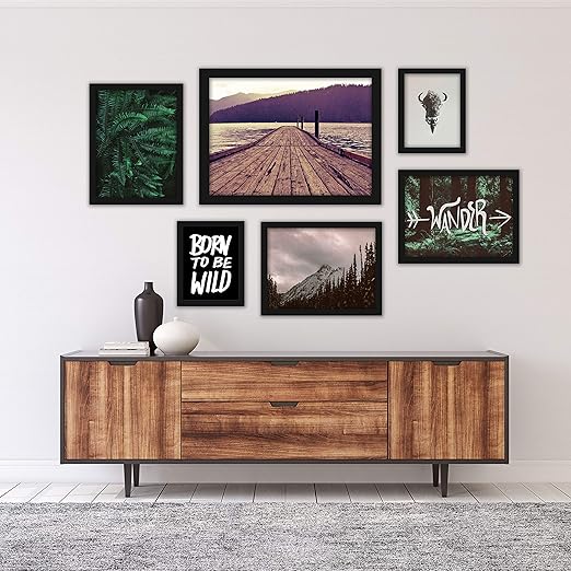 Black Framed 6 Piece Gallery Wall Art Set by Americanflat