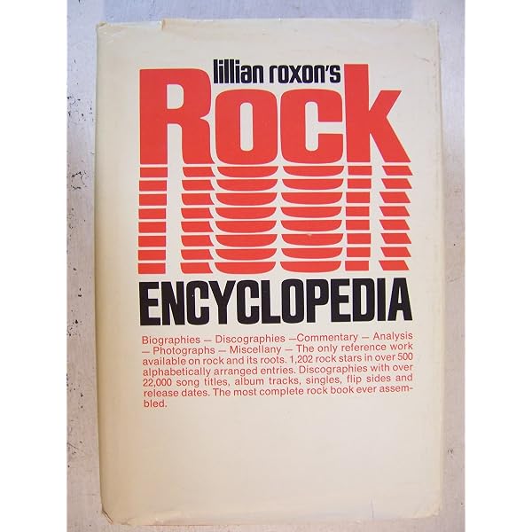 Lillian Roxon's Rock Encyclopedia. 1969. Cloth with dustjacket