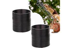 2 Pcs Squirrel Proof Spring,Metal Pole Squirrel Baffle Spring Device, Barrier for Bird Feeders,Slinkky Barriers Deterrent Coi