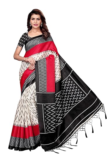 silk with blouse piece Saree
