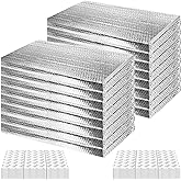 16P Garage Door Insulation Kit Panels 6MM 16x8FT for Double Garage Door, Pre-Cut Bubble Reflective Aluminum Foil Sheet 120 Tape, DIY Install Temperature Control Block Summer Heat &amp; Winter Cold(24x48)