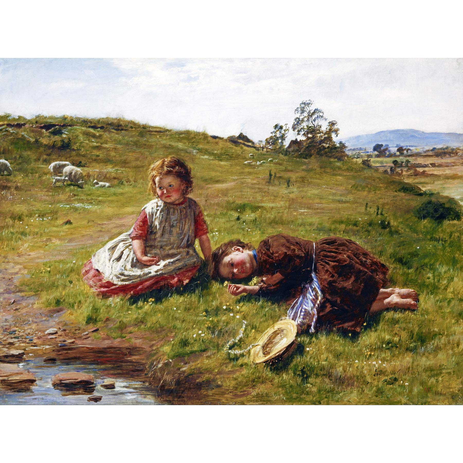 Mctaggart Spring Scotland Children Landscape Painting Large Wall Art Print Canvas Premium Mural