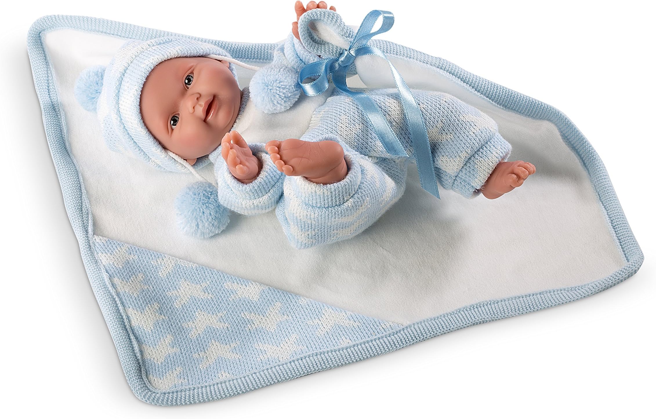 Llorens 26269 Newborn Baby Doll with Small Ceiling, 26 cm, Blue