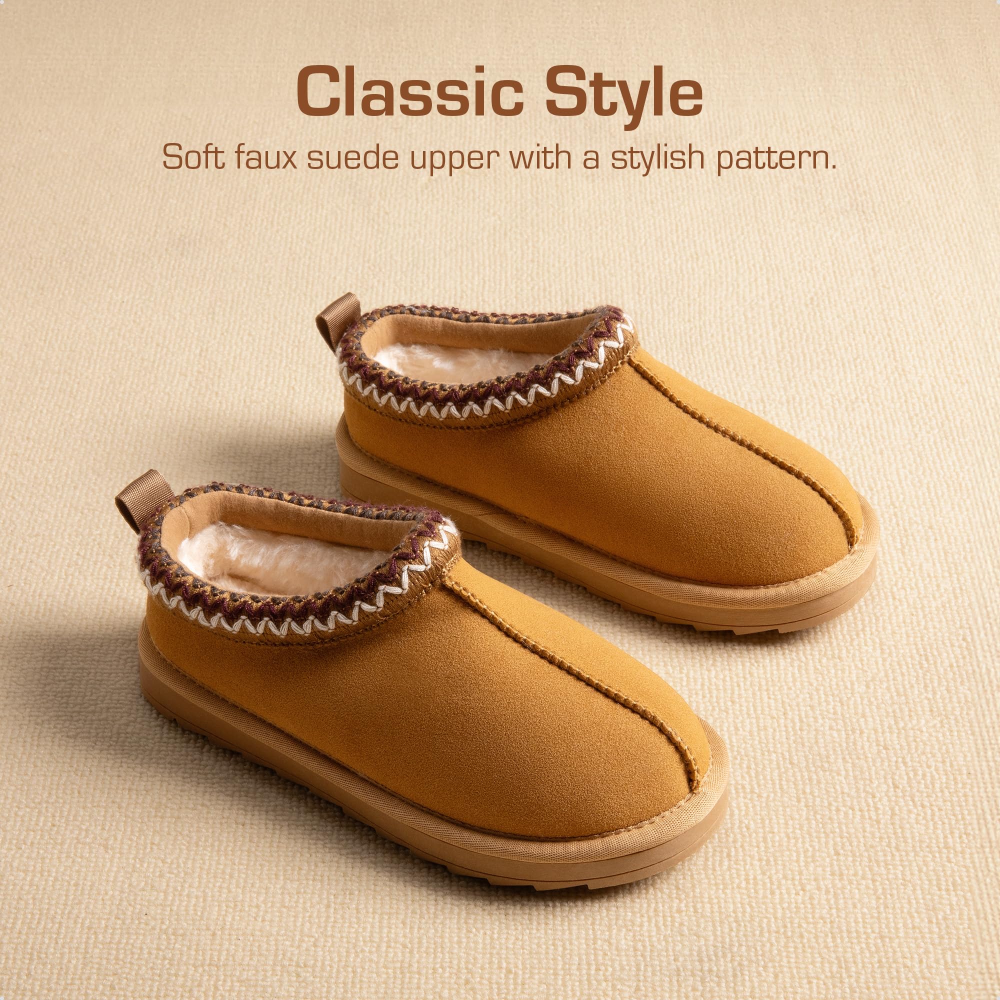 DREAM PAIRS Girls Boys Slippers Kids House Fuzzy Indoor Outdoor FuzzyEasy Kid's Slip-on Slipper for Little Kid Big Kid