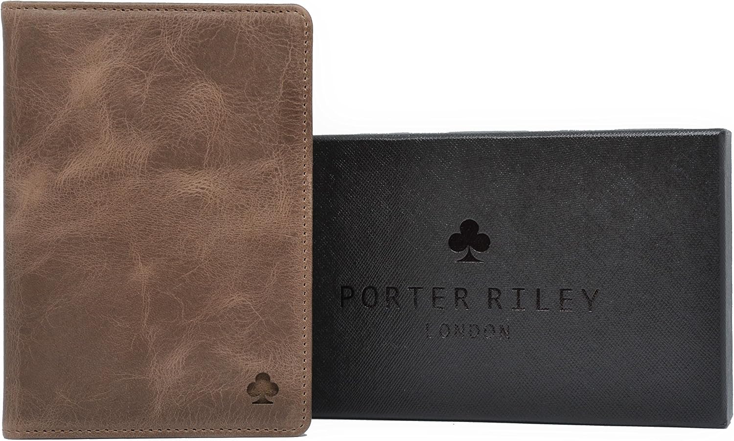 PORTER RILEY - Premium Leather Passport Holder/Case/Cover/Travel Wallet (Dark Brown) - Image 3